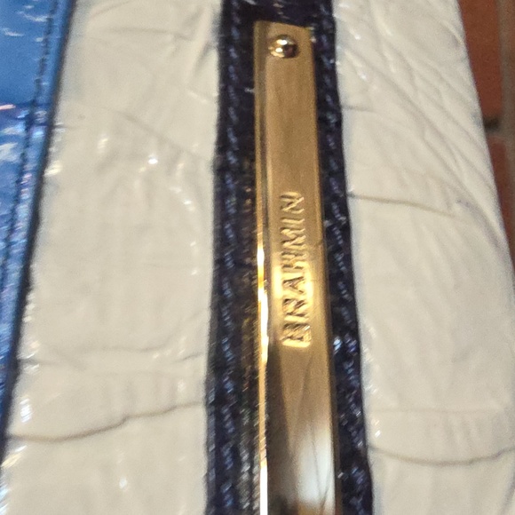 Brahmin Adjustable Crossbody Blue,  White, Reptile - Picture 3 of 16